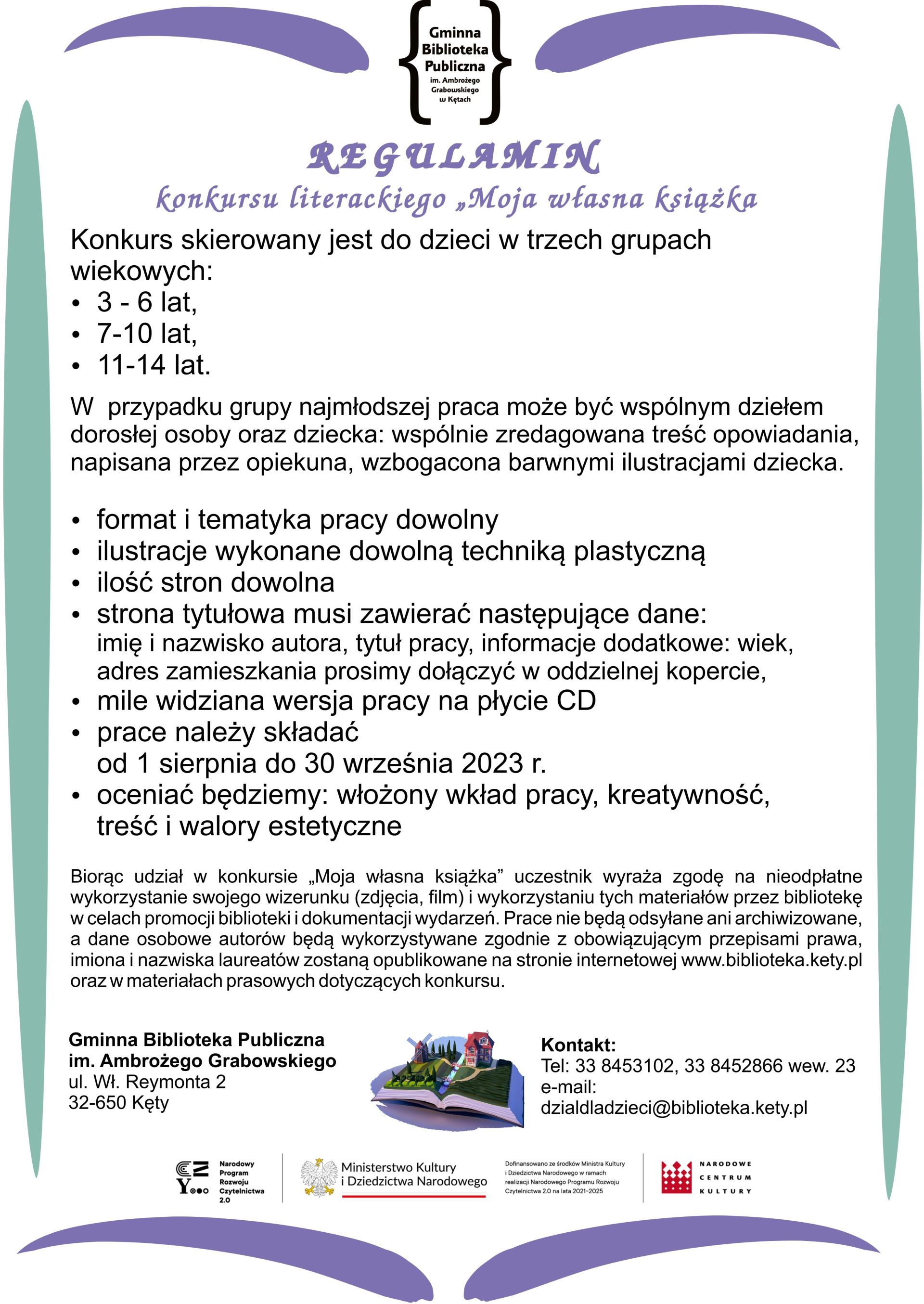 plakat regulamin konkursu BLISKO 2023 mała